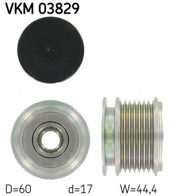 Dispositivo ruota libera alternatore - VKM 03829 SKF